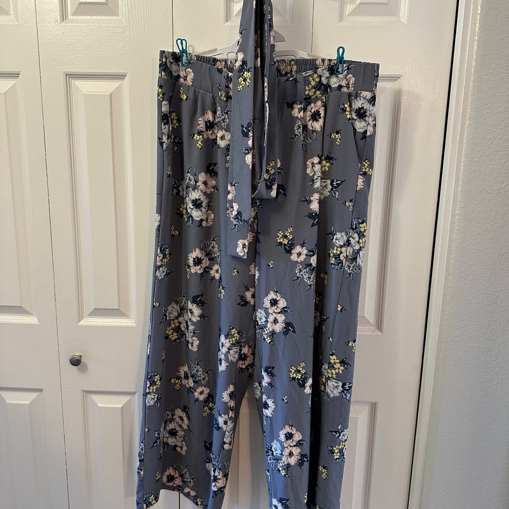 Torrid Floral Pants and belt